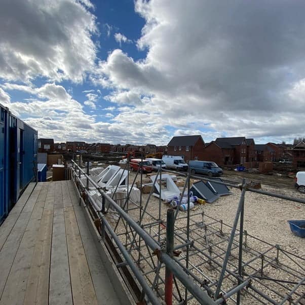 Interior plastering of new build houses in Castleford